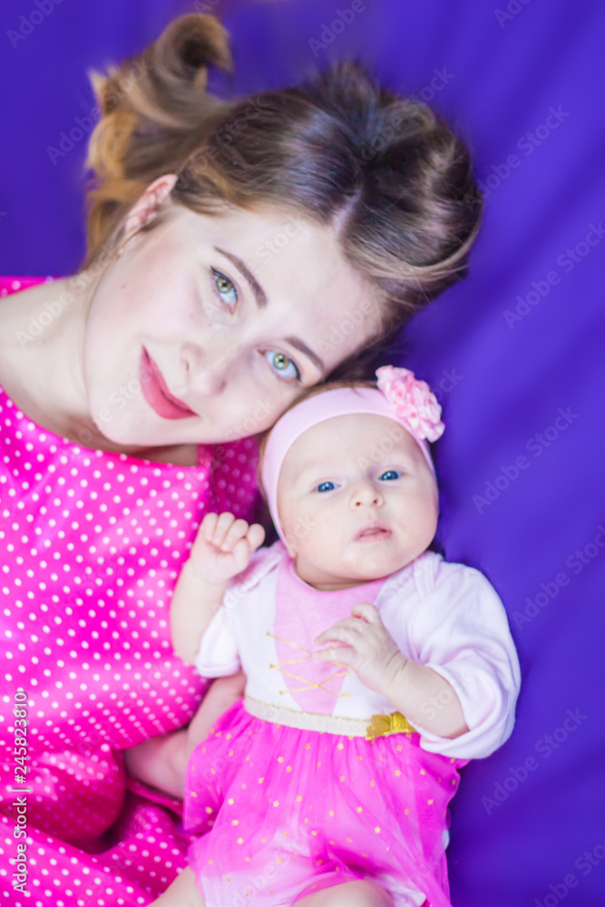 attractive family. mother and child attractive family. mother and child