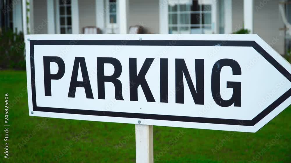 table labeled parking, pointer table labeled parking, pointer