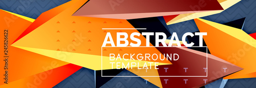3d triangular shapes geometric background. Origami style pattern with triange shapes for decorative design. Poster design. Line design. Modern presentation template