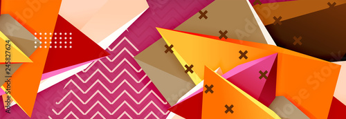 3d triangular shapes geometric background. Origami style pattern with triange shapes for decorative design. Poster design. Line design. Modern presentation template