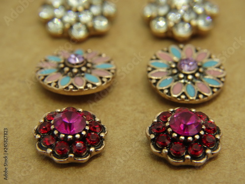 Set of Small Crystal Earrings