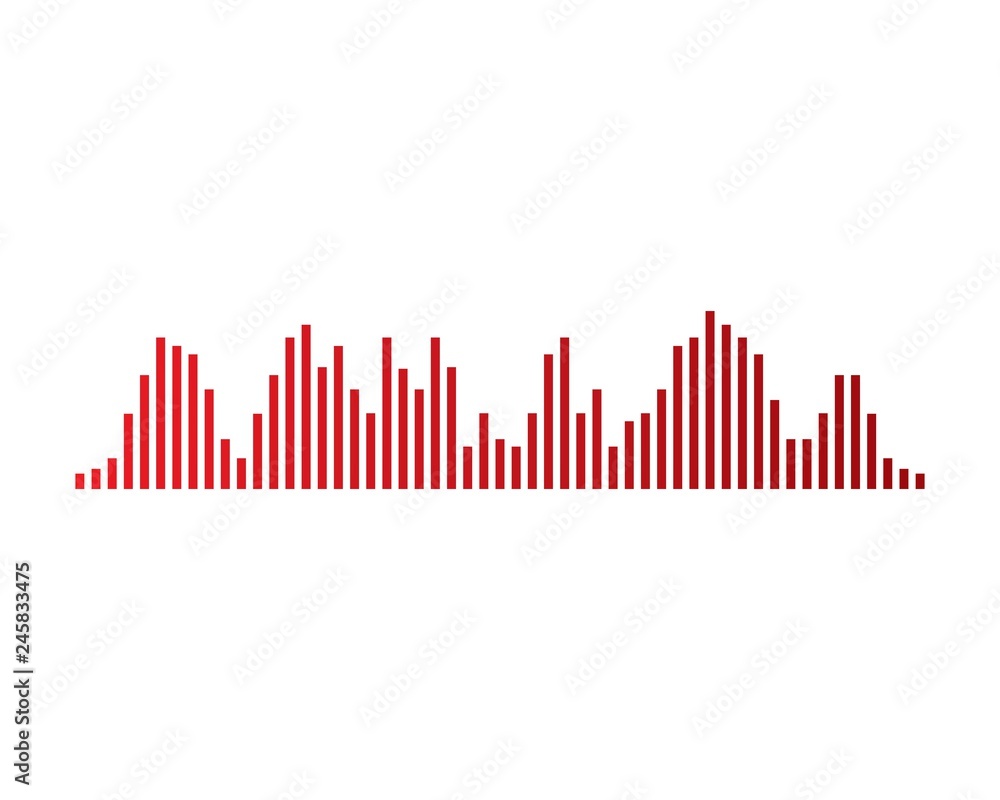 Sound wave logo template vector icon