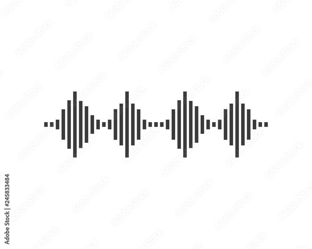 Sound wave logo template vector icon Sound wave logo template vector icon