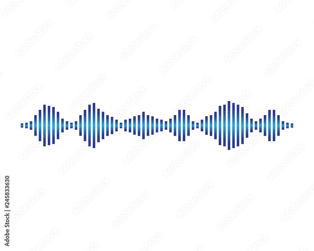 Sound wave logo template vector icon Sound wave logo template vector icon
