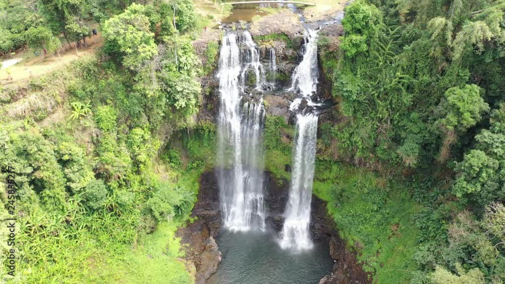 Top view Tad Yaung waterfall, Champasak Laos. Top view Tad Yaung waterfall, Champasak Laos.