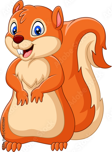 Cartoon happy squirrel