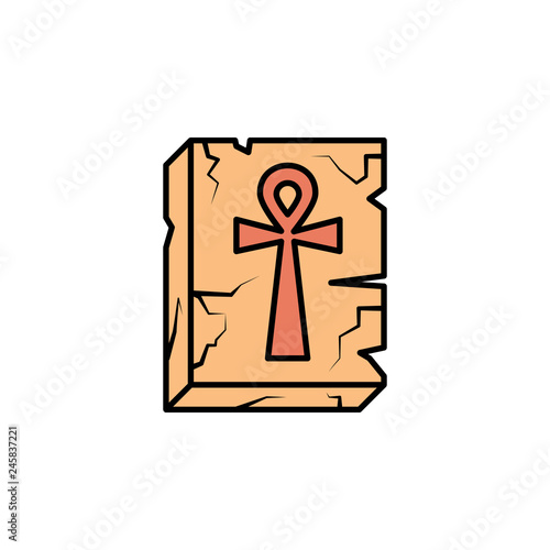 ankh, relief, cross, Egyptian icon. Element of history color icon for mobile concept and web apps. Color ankh, relief, cross, Egyptian icon can be used for web and mobile
