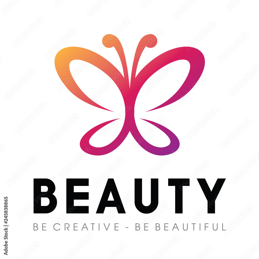 Butterfly for Beauty, Spa, and Massage Logo Vector
