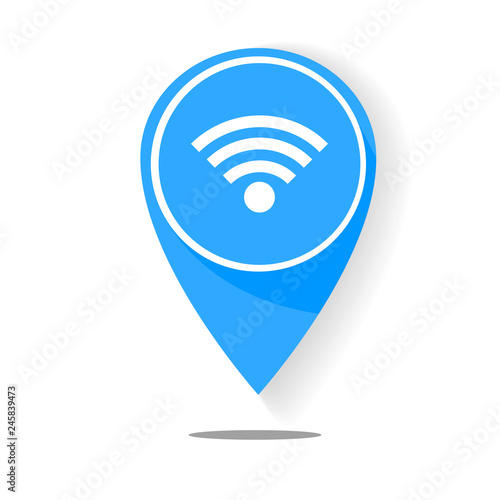 Illustration Wifi Location Spot