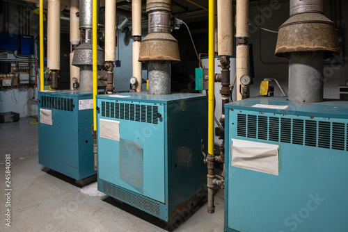 Boilers in a basement