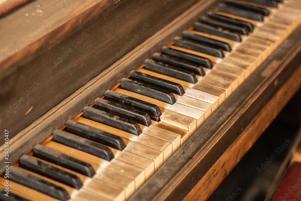 Old Piano Keyboard 