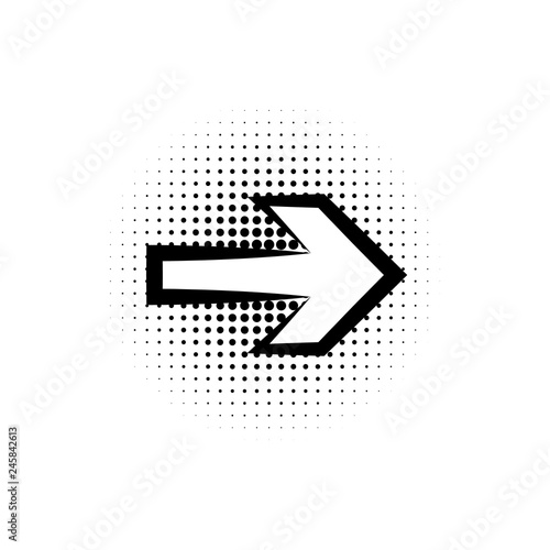 pop art, speech bubble, arrow icon. Element of speech bubble ic pop art style icon. Signs and symbols collection icon for websites, web design, mobile app