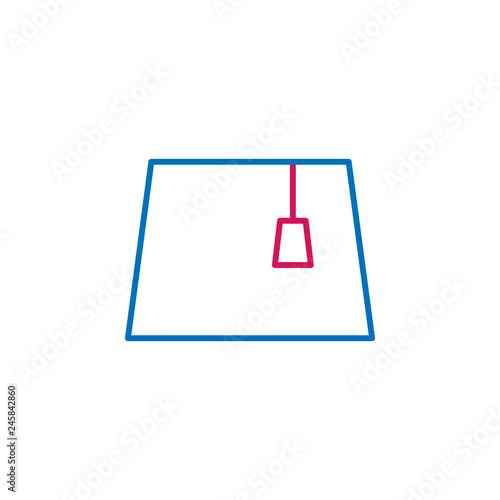 Islam, muslim cap 2 colored line icon. Simple blue and red element illustration. Islam, muslim cap concept outline symbol design from Islam set