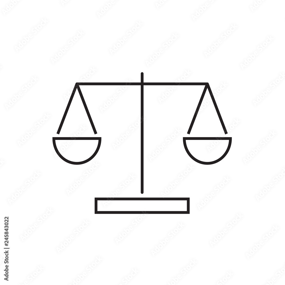 Law scale icon Vector illustration, EPS10. Law scale icon Vector illustration, EPS10.