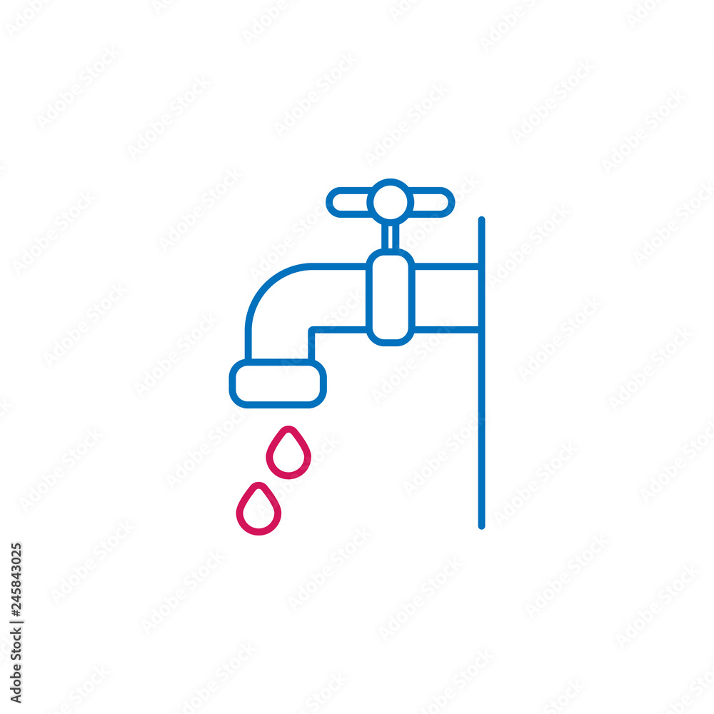 Islam, islamic wudu 2 colored line icon. Simple blue and red element illustration. Islam, islamic wudu concept outline symbol design from Islam set Islam, islamic wudu 2 colored line icon. Simple blue and red element illustration. Islam, islamic wudu concept outline symbol design from Islam set