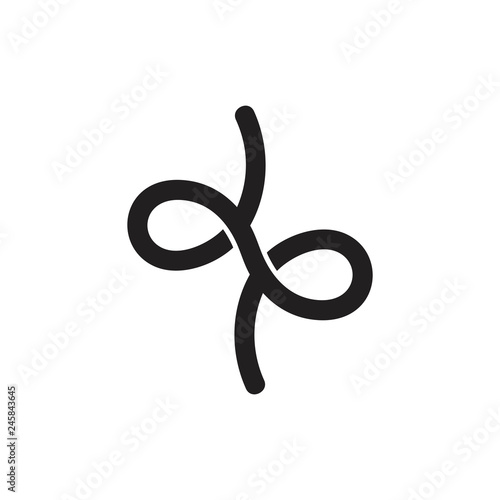 letters dp rope knot design logo vector