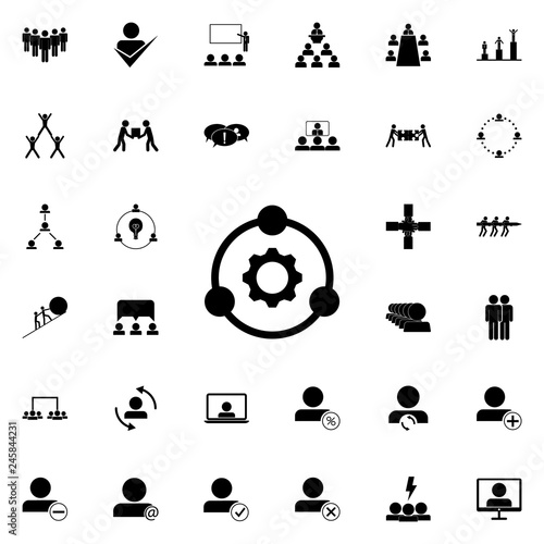 joint idea engine icon. Teamwork icons universal set for web and mobile