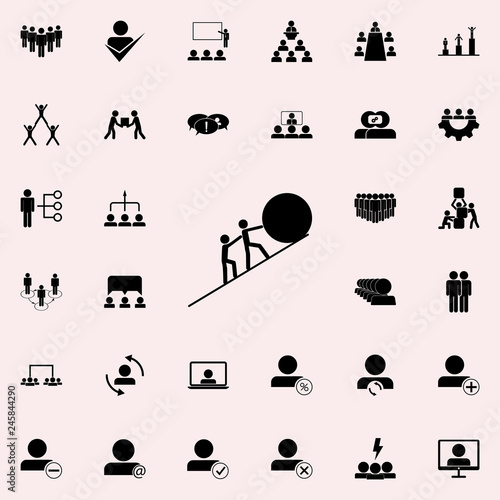 joint raising of the ball to the top icon. Teamwork icons universal set for web and mobile