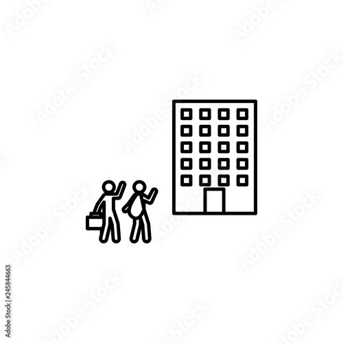 asylum, refuge, settelement icon. Element of social problem and refugees icon. Thin line icon for website design and development, app development. Premium icon