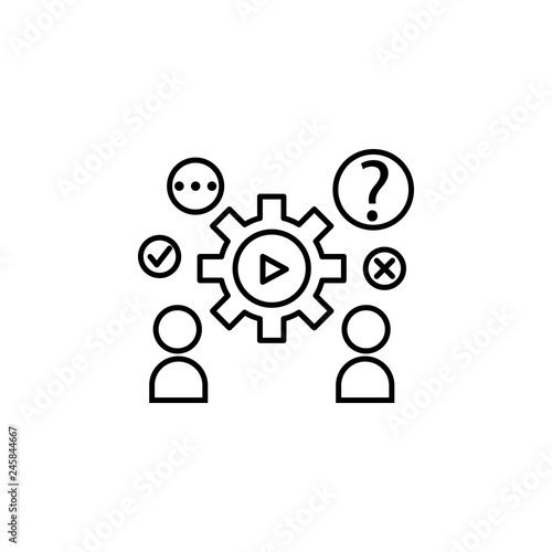 prosses, system icon. Element of social problem and refugees icon. Thin line icon for website design and development, app development. Premium icon