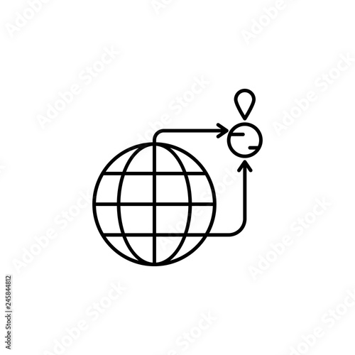 escape, migration icon. Element of social problem and refugees icon. Thin line icon for website design and development, app development. Premium icon