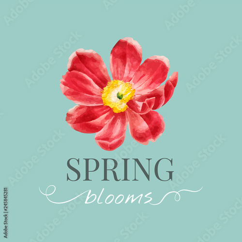 Fényképezés Flower brand logo template