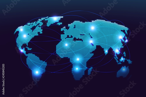 Stock market or forex trading graph
