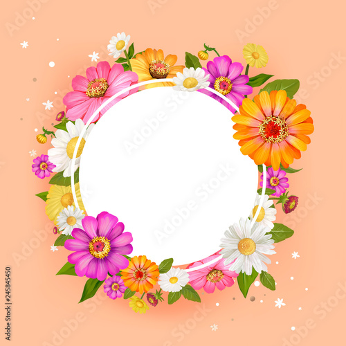 Floral mockup frame illustration