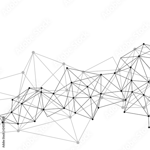 White neural network illustration