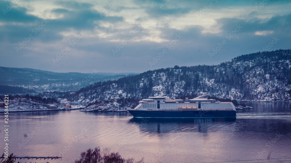 Prom Ferry Oslofjorden Drøbak Norwegia Norge Norway