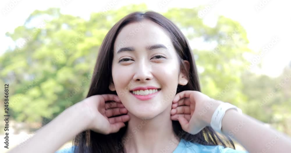Portrait of beautiful asian woman with happy emotion on park. Woman with happy emotion concept. Portrait of beautiful asian woman with happy emotion on park. Woman with happy emotion concept.