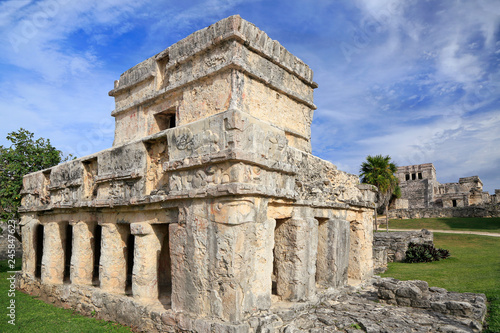Tulum ruins of Maya Civilization, Yucatan Peninsula in Mexico