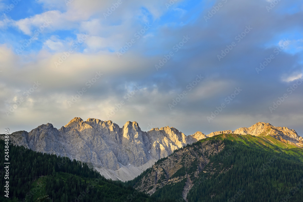 Landscape of beautiful mountain in summer at Biberwier city, Alps, Austria 