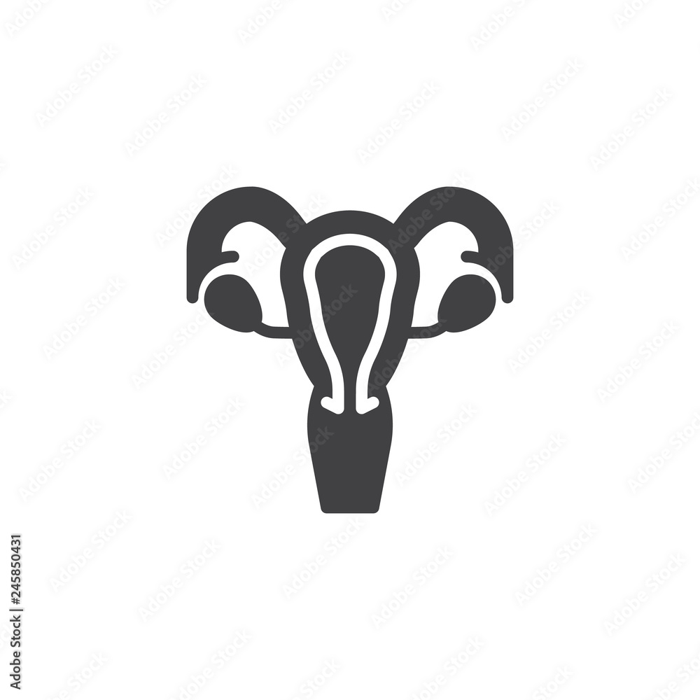 Uterus organ vector icon. filled flat sign for mobile concept and web design. Female reproductive system simple solid icon. Symbol, logo illustration. Pixel perfect vector graphics Uterus organ vector icon. filled flat sign for mobile concept and web design. Female reproductive system simple solid icon. Symbol, logo illustration. Pixel perfect vector graphics