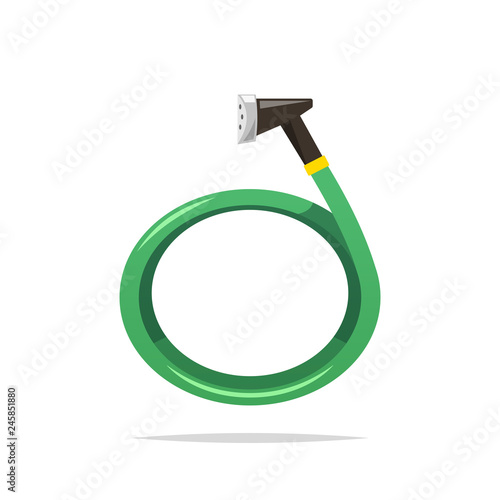 Garden hose vector isolated illustration