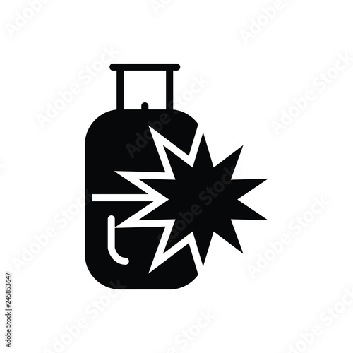 Black solid icon for blaster  