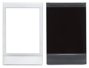 Instant film border frame. Analog film border. 