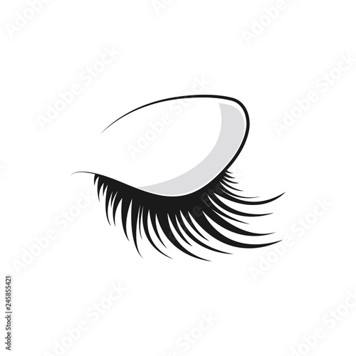 eyelashes logo icon design template vector