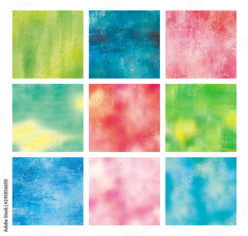 水彩の背景セット