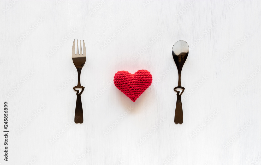 Heart made of red yarn on white background. Valentine day concept. Heart made of red yarn on white background. Valentine day concept.