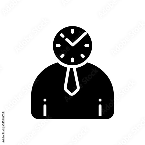 Black solid icon for punctual 