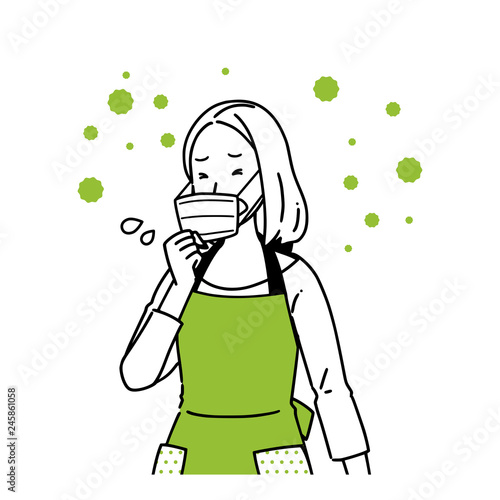 A housewife worried about infectious diseases.