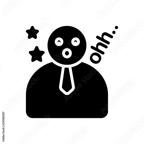 Black solid icon for naive  