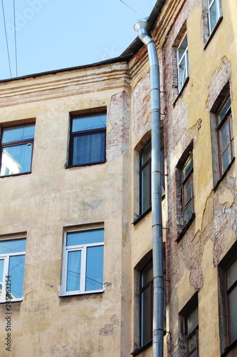 Typical courtyard in Saint Petersburg, Russia