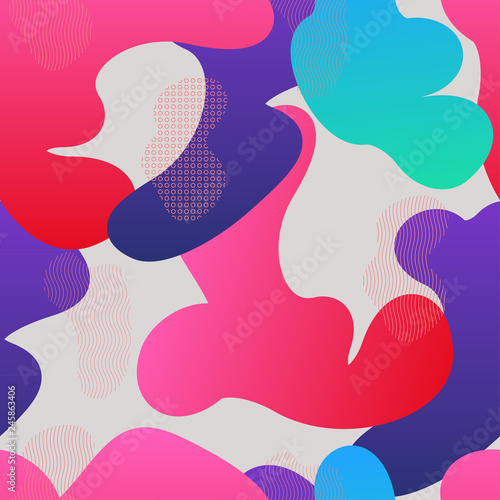 Seamless pattern with fluid gradient shapes.
