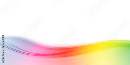 White background with rainbow wave