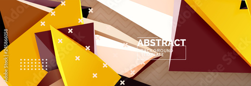 3d triangular shapes geometric background. Origami style pattern with triange shapes for decorative design. Poster design. Line design. Modern presentation template