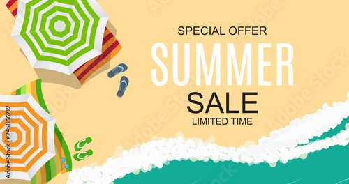 Summer Sale concept Background. Vector Illustration