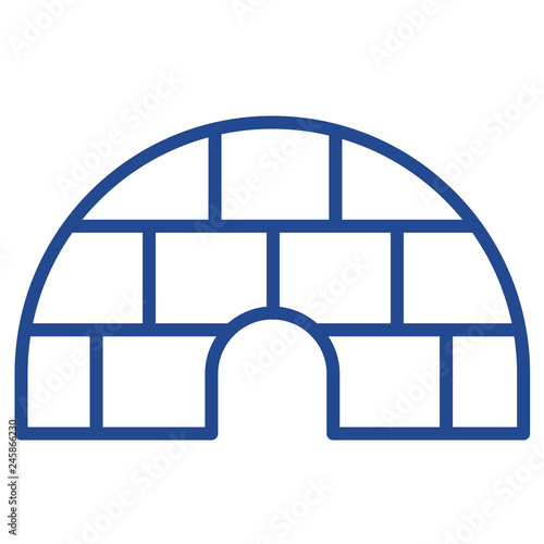 Iglu, Schneehaus, Winter Vector Icon Illustration 