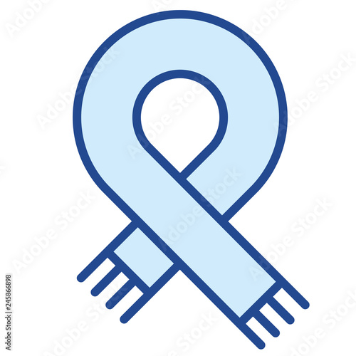 Schal, Witnerkleidung, Winter Vector Icon Illustration